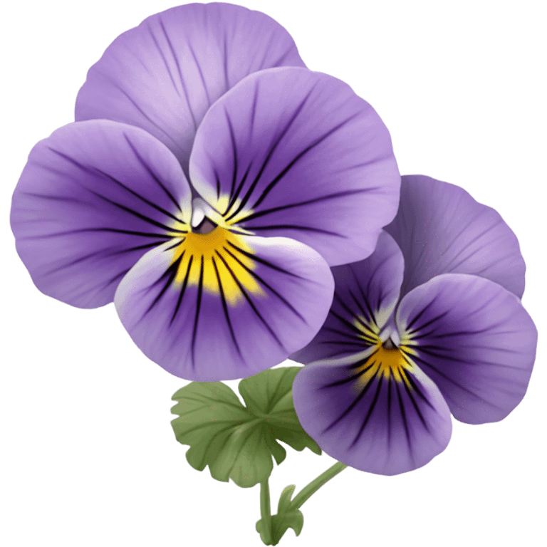 Light purple pansies  emoji