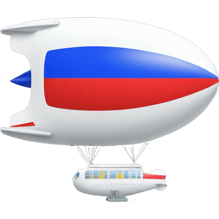 blimp with a Russian Federation Flag and Z letter emoji