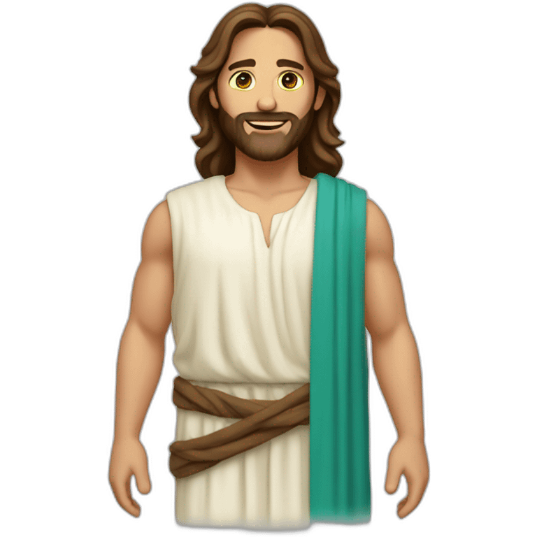 Jesus with summer outfit emoji