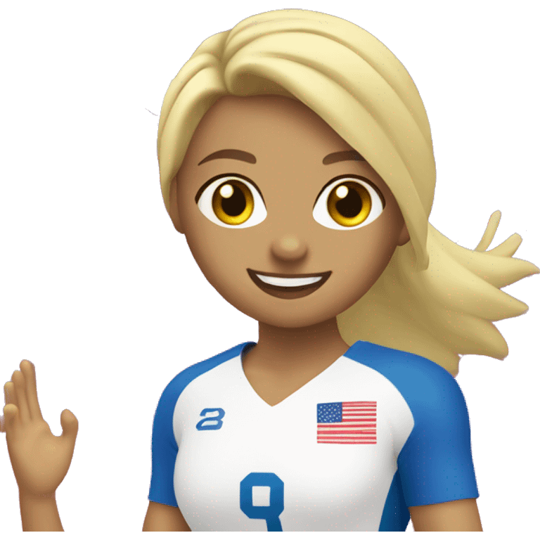 summer olympics blonde girl playing volleyball emoji