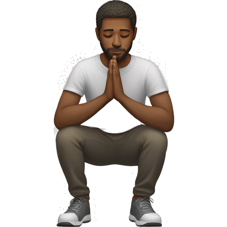 white man prays emoji