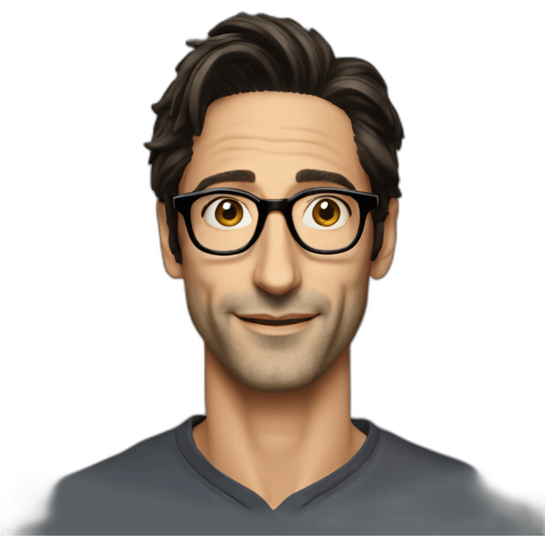 Adrien Brody with glasses emoji