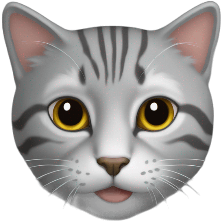 Chat gris et aveugle emoji