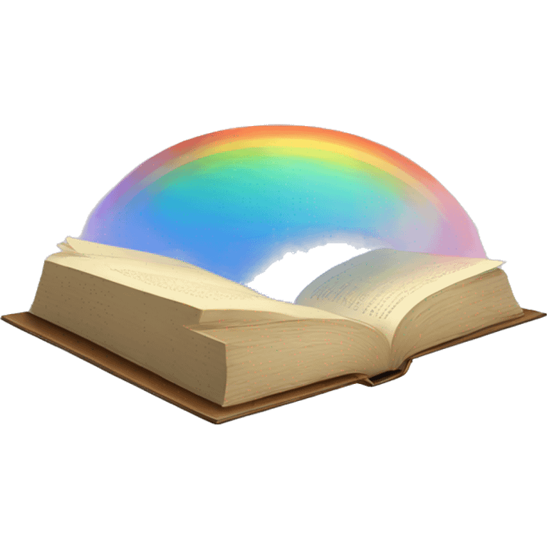 Open book with rainbow emoji