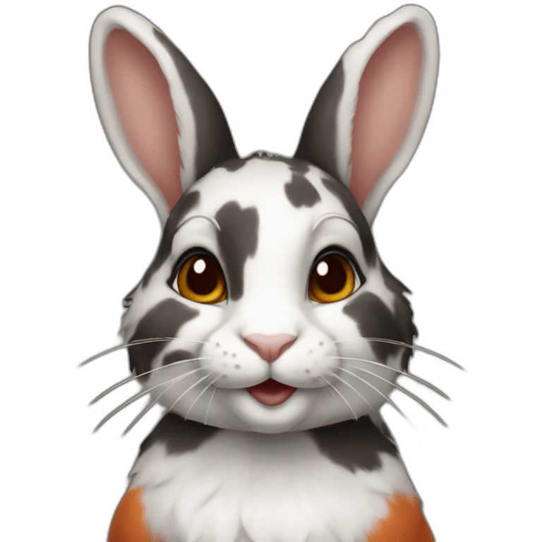  Harlequin rabbit female emoji