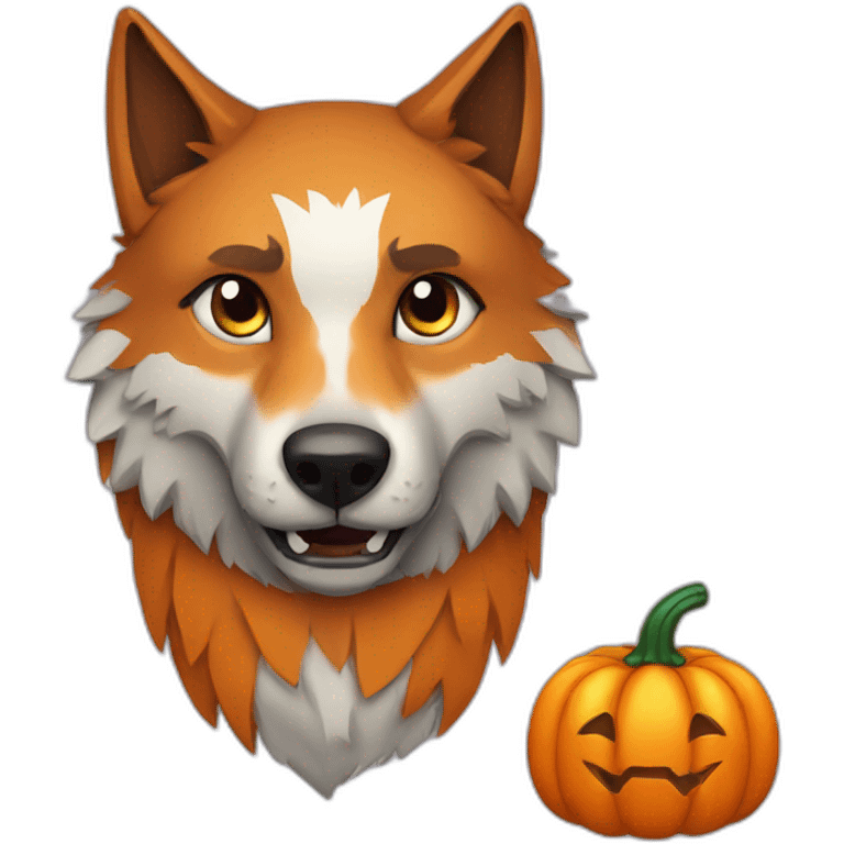 wolf-in-pumpkin emoji