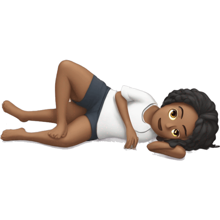 À girl laying on the ground emoji