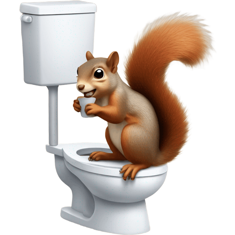 Squirrel using a toilet  emoji