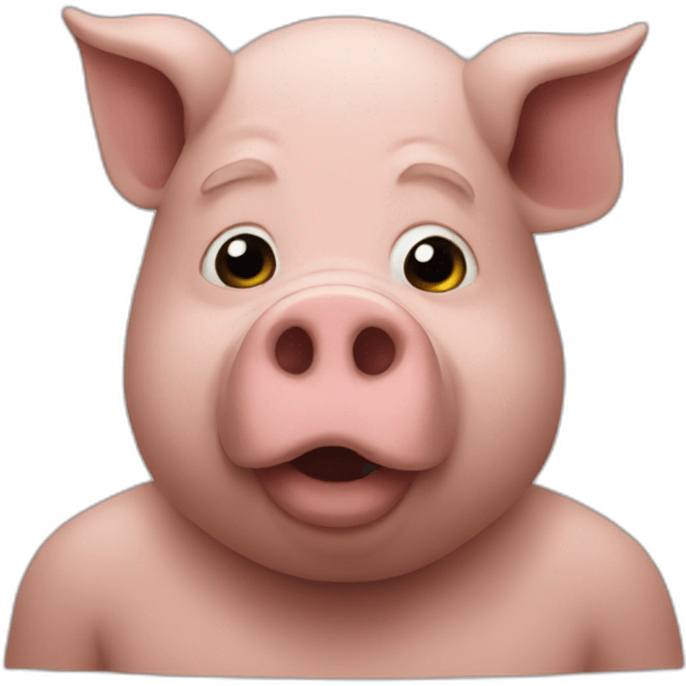 God as a pig emoji