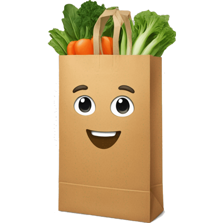 Vegetables paper bag emoji