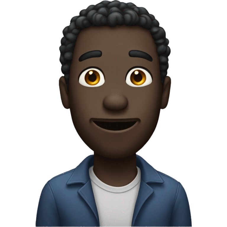 goofy dark skinned man emoji