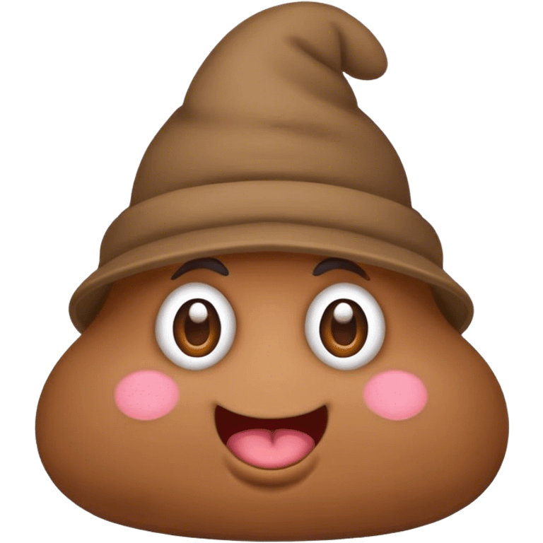 Poop wearing hat emoji