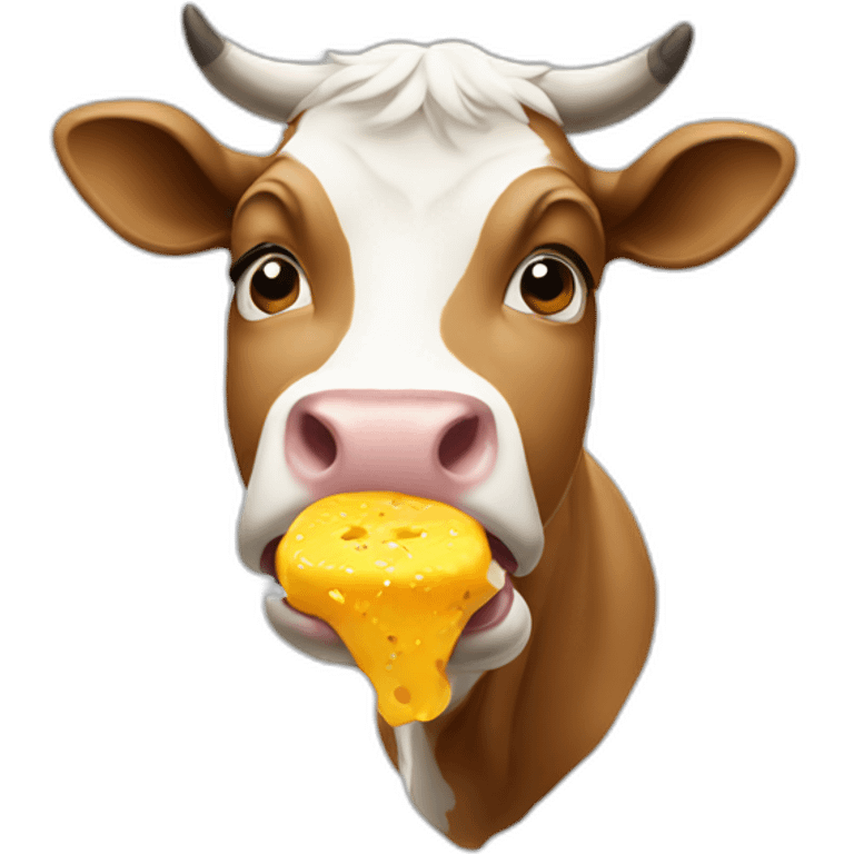 Cow eating  emoji