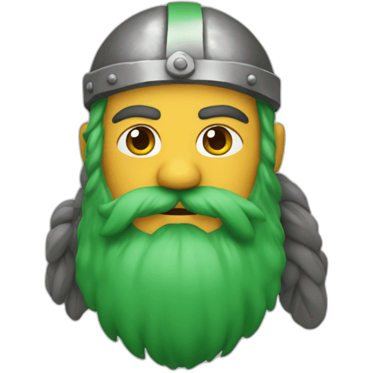 Viking with a green beard emoji