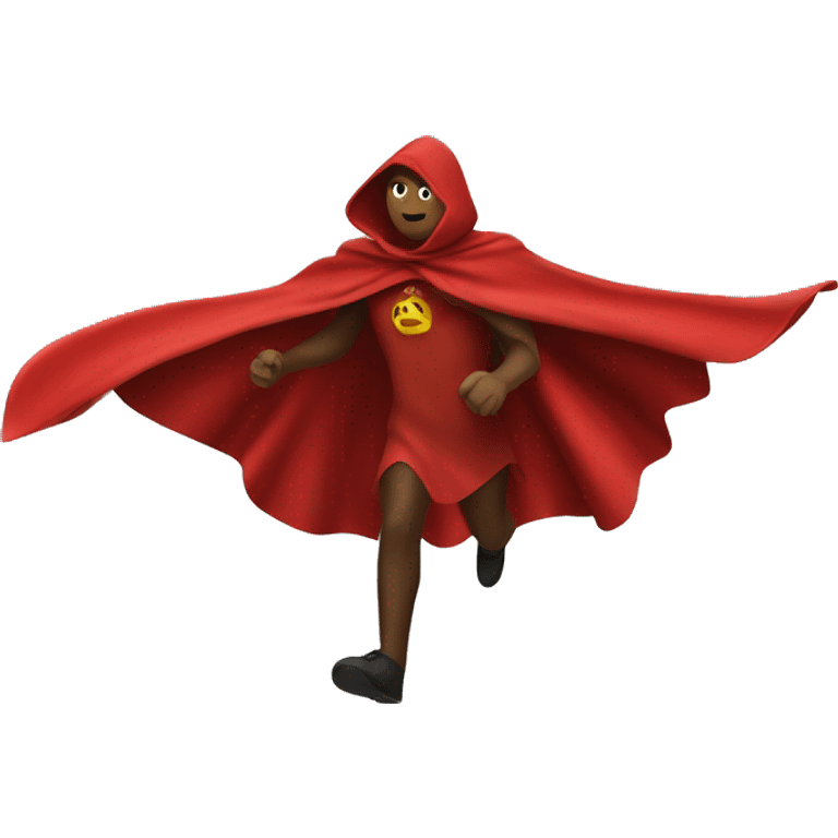 flying red cape emoji