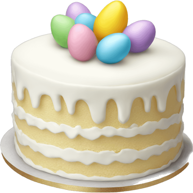 Easter white cake emoji