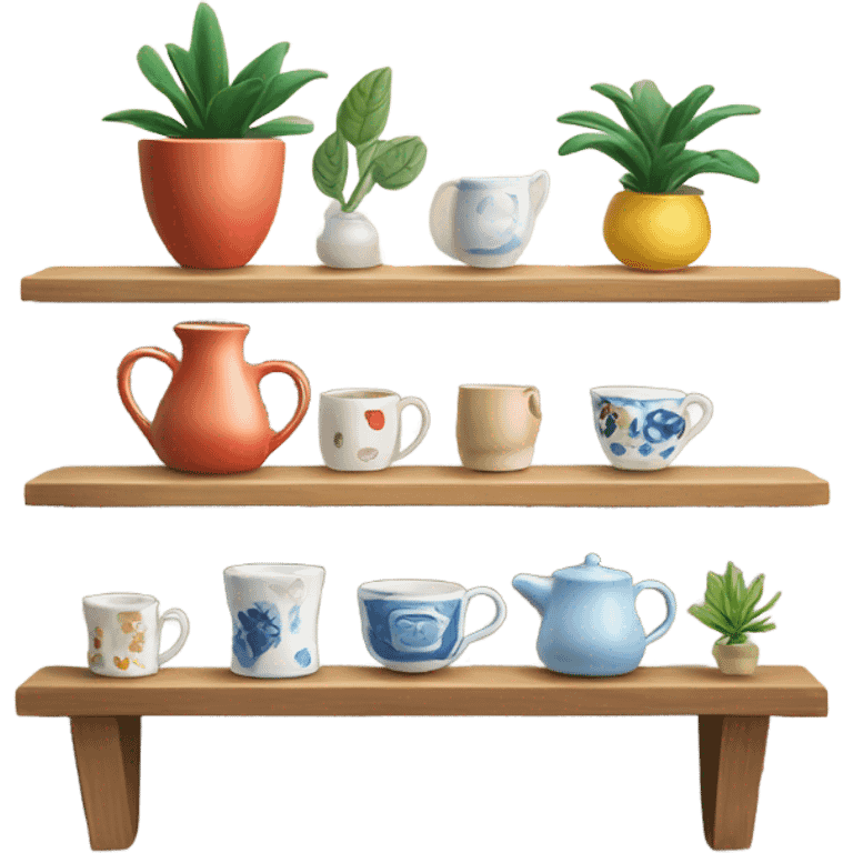 homewares on tiny shelf emoji