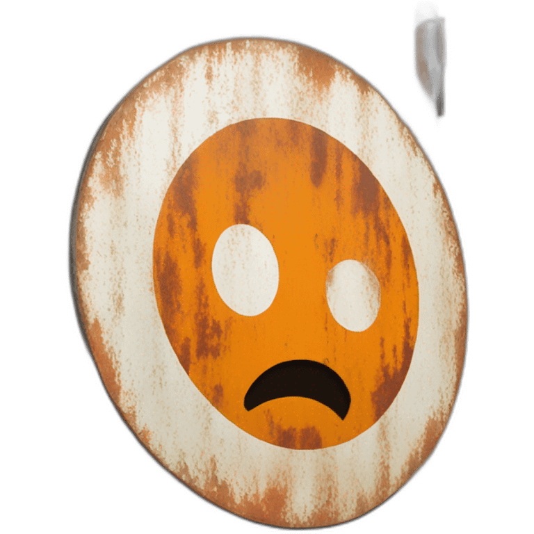 Rusty stop road sign emoji