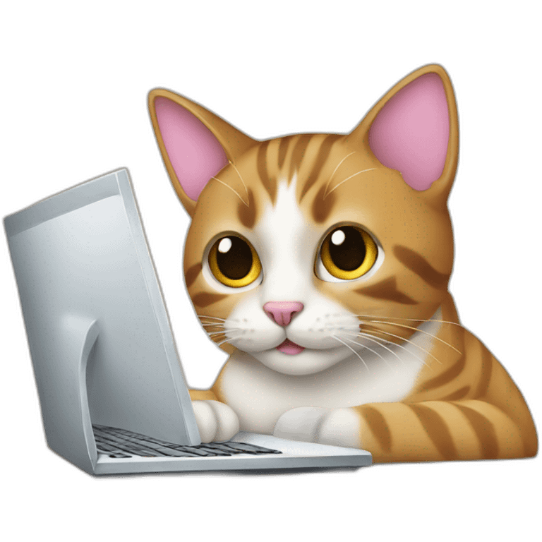 cat on a computer emoji