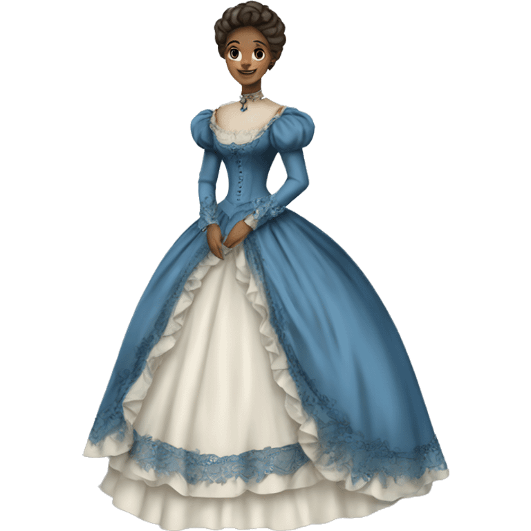 Victorian dress elegant blue  emoji