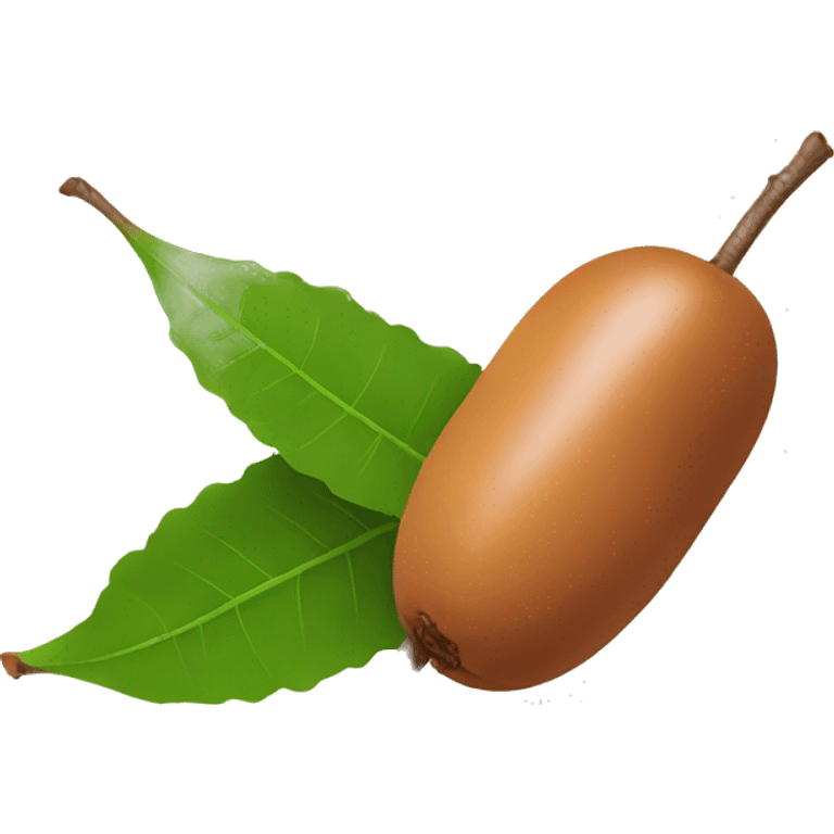 2 tamarind fruits with leaf emoji