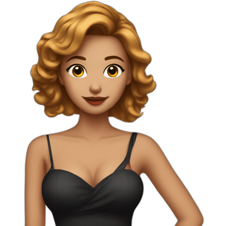 Beautiful girl in sexy dress emoji