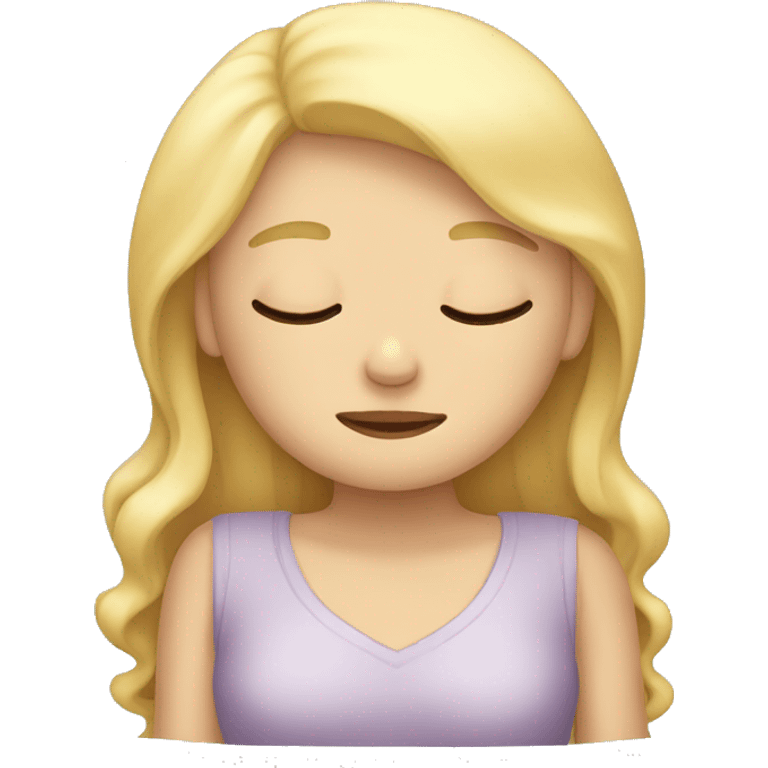 Blond girl sleeping emoji