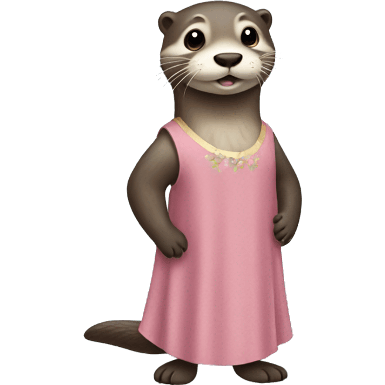 otter wearing dress emoji