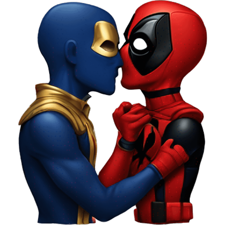 Homelander kissing Deadpool emoji