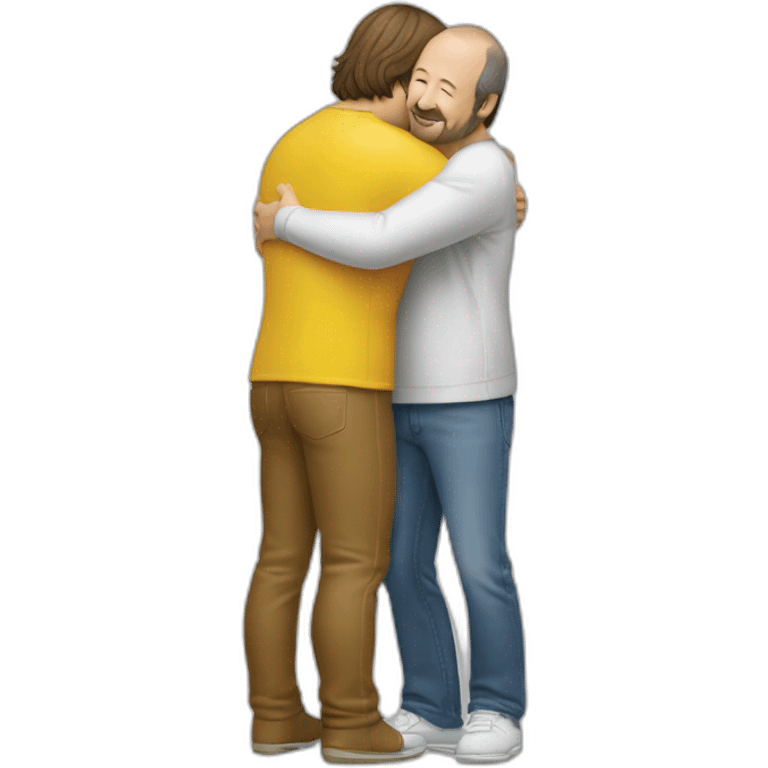 marc newson giving a hug to Jony ive emoji