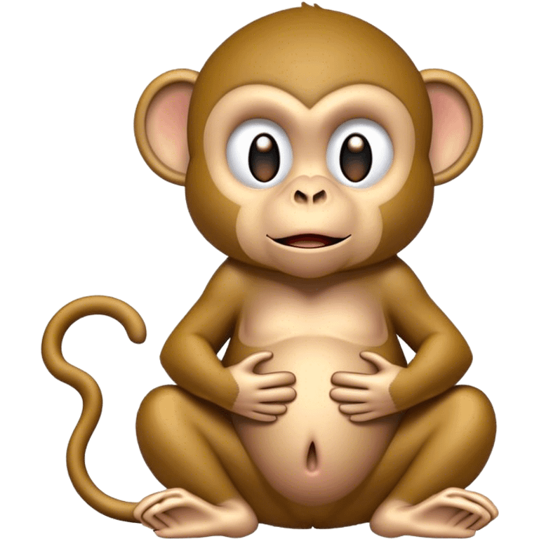 Monkey with a stomach ache  emoji