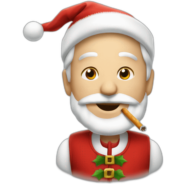 Père noël avec une cigarette emoji