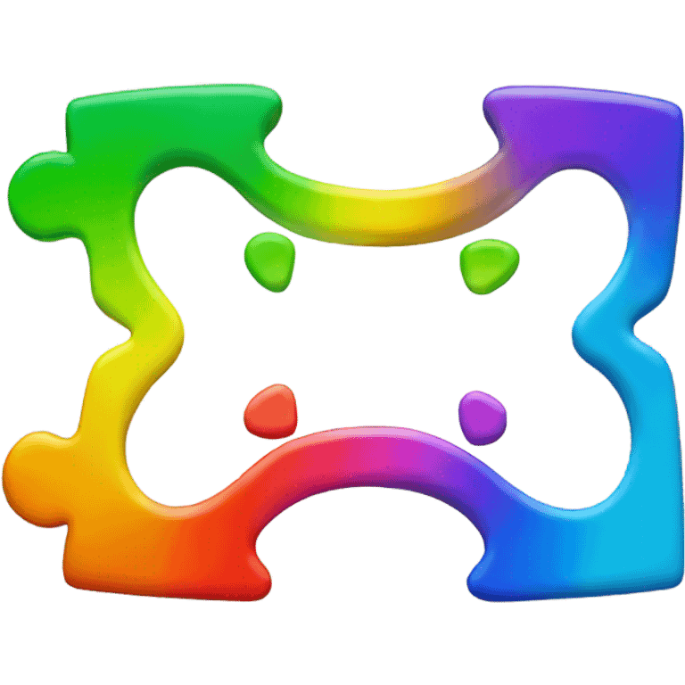 Rainbow-colored puzzle piece emoji