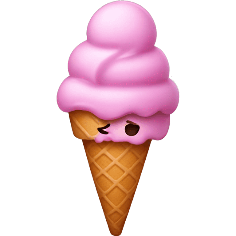 pink ice cream emoji