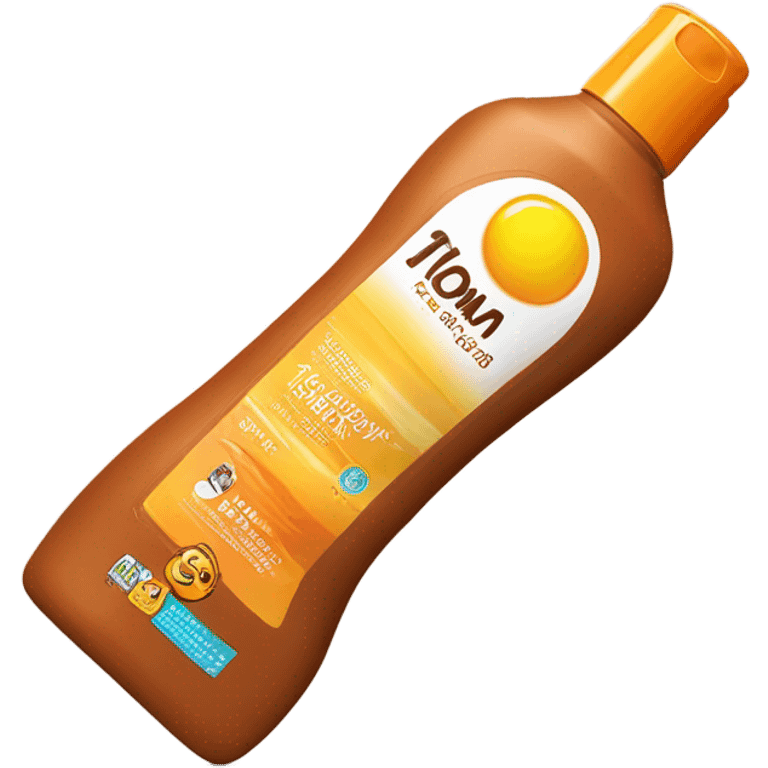 Lotion of tanning liquid  emoji