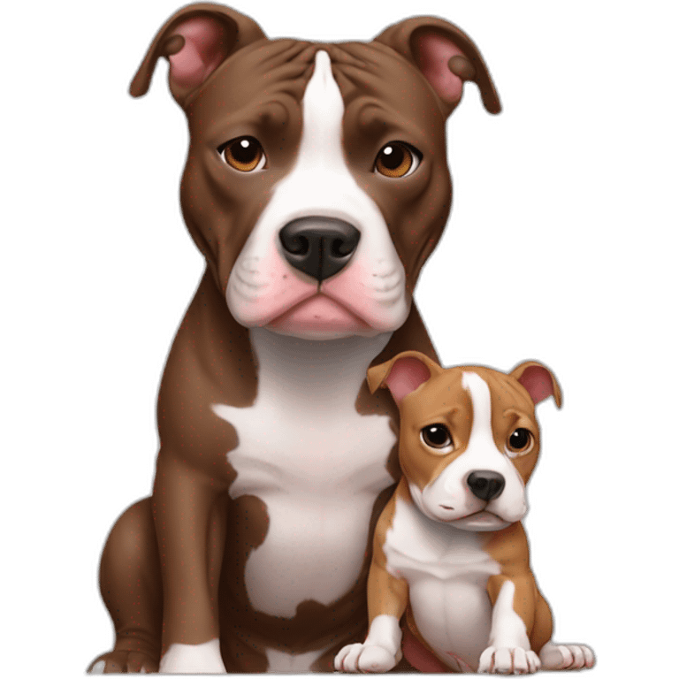 Pitbull and baby emoji