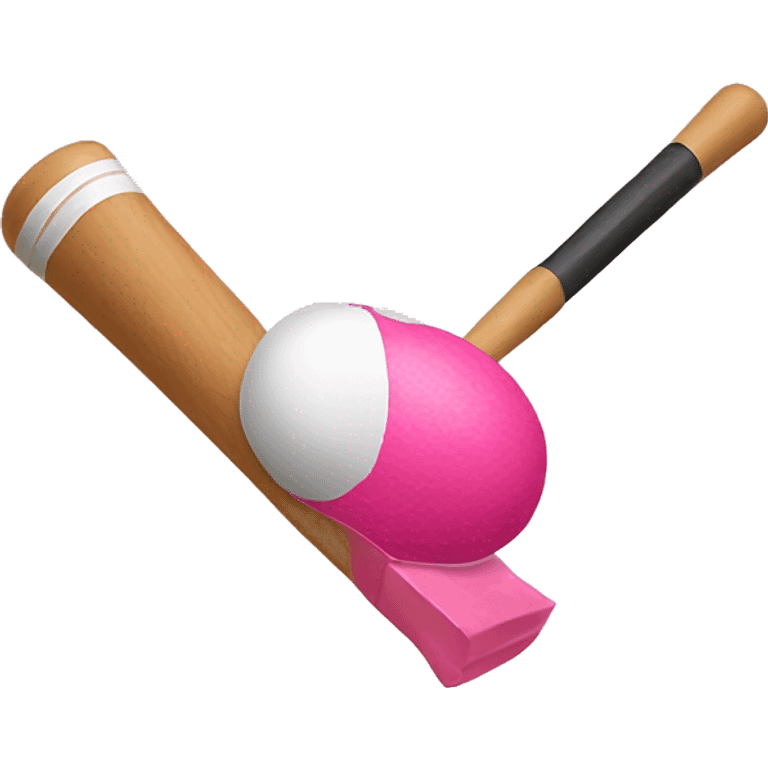 Pink croquet ￼ emoji