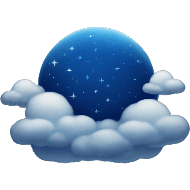 Deep blue sky with stars  emoji