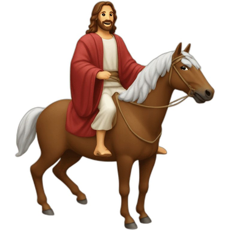 jesus riding a horse emoji