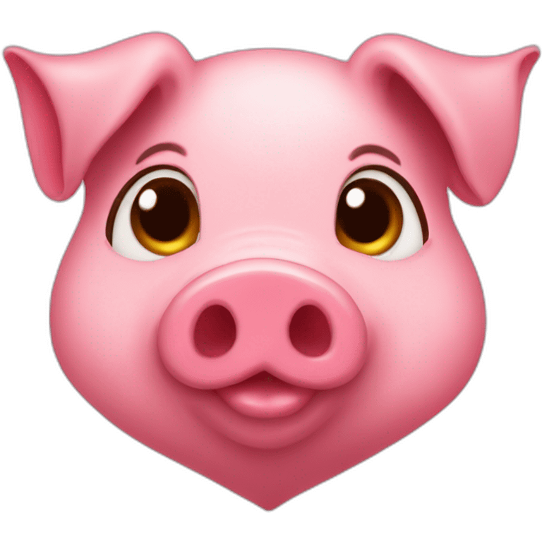 Cute pig heart emoji