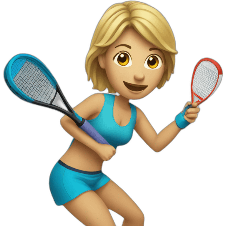 woman playing padel emoji