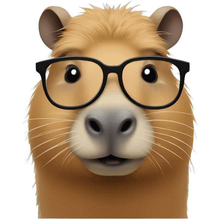 Capybara with glasses emoji