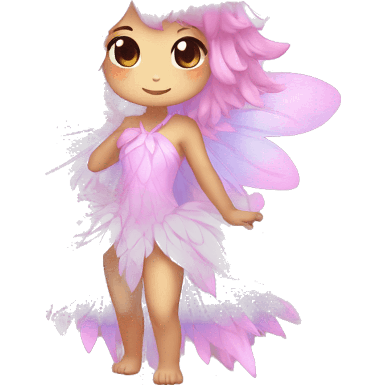 Anthro Shiny Pastel Pink Anime Chibi Fairy Fakémon Fur Sona emoji