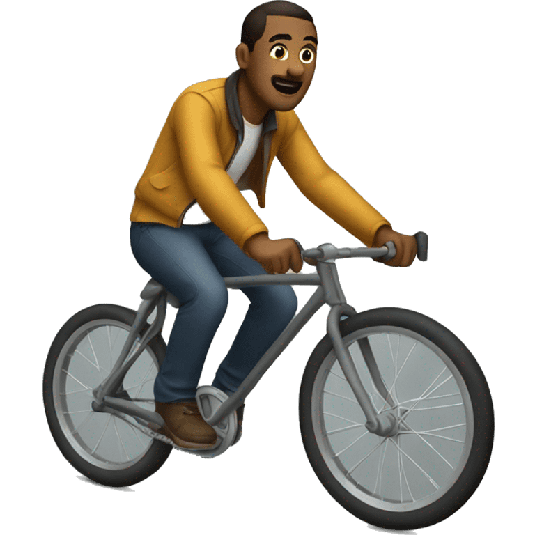 Man sit on the bike emoji