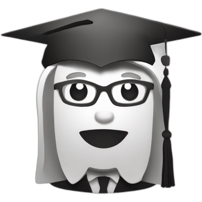 education logo black and white emoji