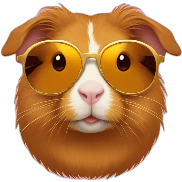 Golden abyssinian guinea pig sunglasses emoji