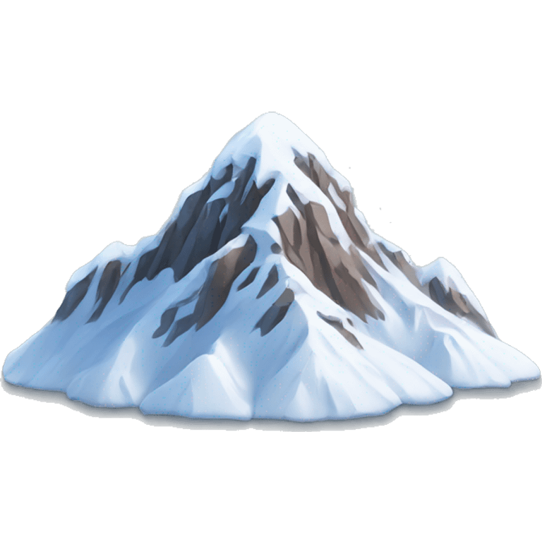 mountain with snow with customer support  emoji