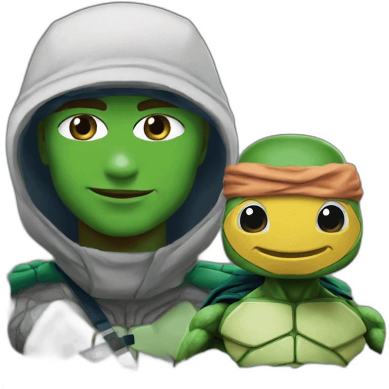 Mbappé with ninja turtle emoji