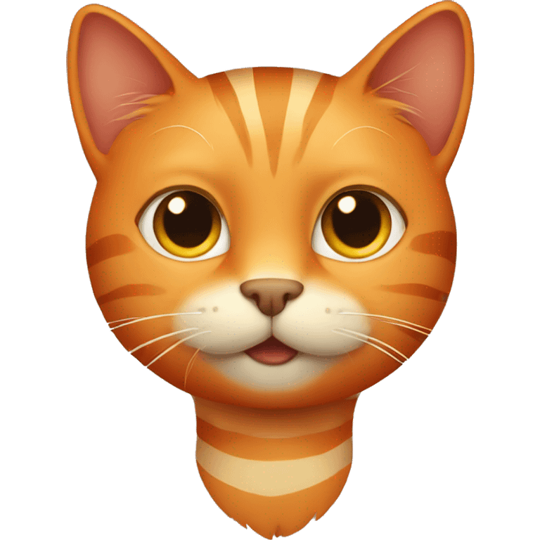 Dark orange cat with light orange stripes emoji