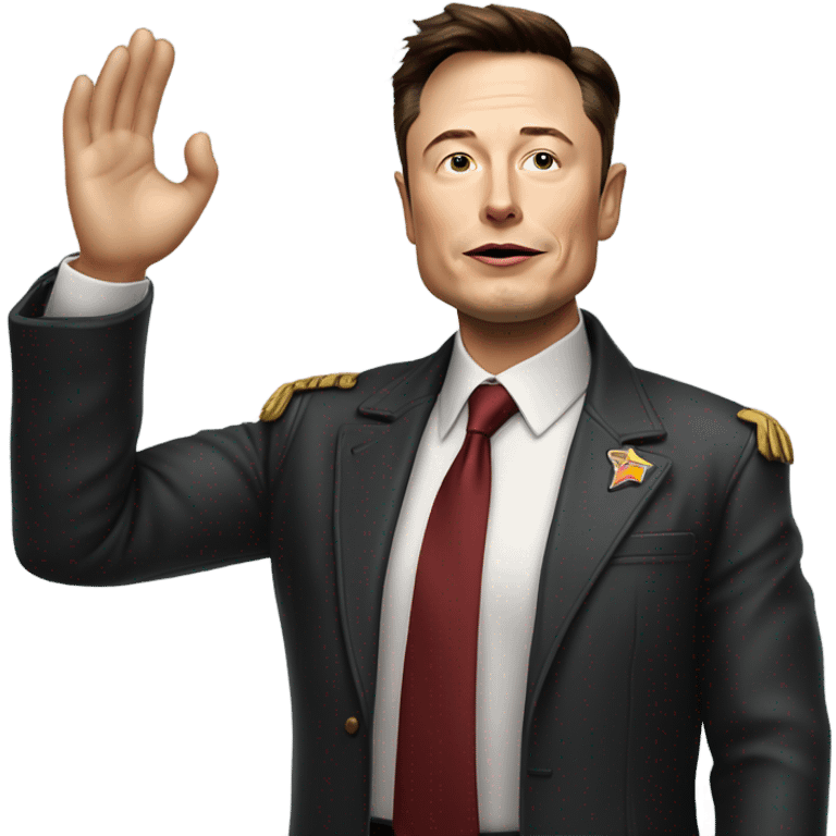 Elon musk doing a salute  emoji